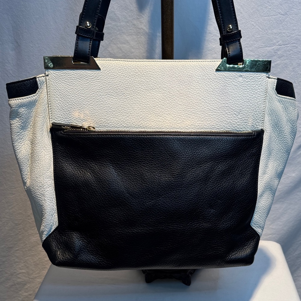 Vince Camuto Black and White Tote Bag - Picture 2 of 15